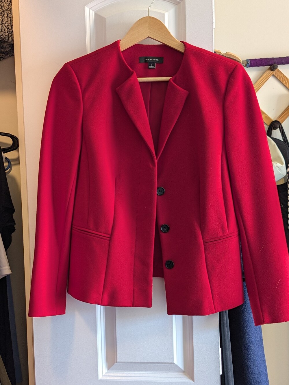 Anne Taylor Red Tailored Women's Blazer